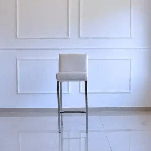 Banqueta alta cromada para desayunador Mara 1 - SILVINA C MUEBLERIA Y DECORACION