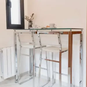 Banqueta alta cromada Sofia - SILVINA C MUEBLERIA DECORACION 4