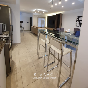 Banqueta alta desayunador cromada Sofia - SILVINA C MUEBLERIA DECORACION 5