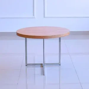 Mesa Ratona cromada moderna Aretha 1 - SILVINA C MUEBLERIA Y DECORACION