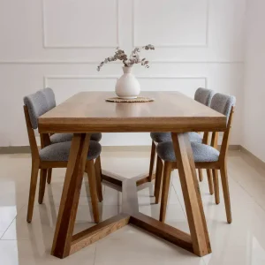 Mesa de petiribi Valencia y Silla Nórdica Berna - SILVINA C MUEBLERIA DECORACION