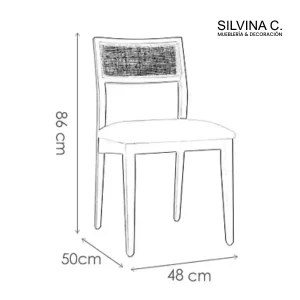 Silla Esterilla Nórdica de Comedor - Madera Guatambú 9