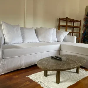 Sillón esquinero enfundado a medida Wilson - SILVINA C MUEBLERIA DECORACION