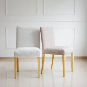 Silla Nórdica enfundada baja de comedor Bruma SILVINA C MUEBLERIA DECORACION