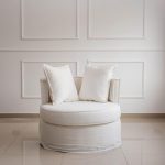 Sillón redondo enfundado Pastilla