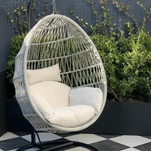 Hamaca colgante Ratán blanca Tulúm (x2) - SILVINA C