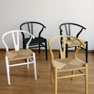 Silla madera Ratán Nórdica Wishbone colores - SILVINA C