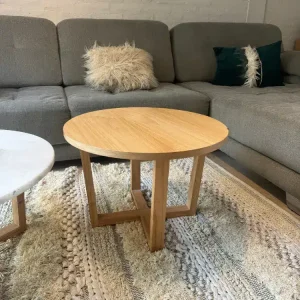 Mesa de centro redonda madera Nórdica Gervasoni - SILVINA C MUEBLERIA 3