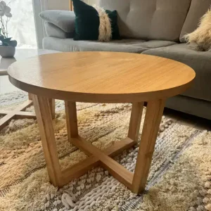 Mesa de centro redonda madera Nórdica Gervasoni - SILVINA C MUEBLERIA 4