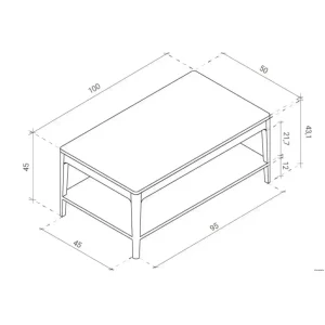 Medidas Mesa centro madera Nórdica Moscú - SILVINA C 5