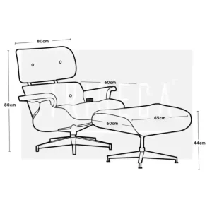 Medidas Sillón individual relax reclinable con banqueta Black Miller - SILVINA C