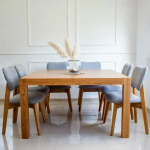 Mesa comedor cuadrada madera Paraíso Frida - SILVINA C