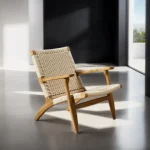 Sillón individual Tejido madera Escandinavo Hummer