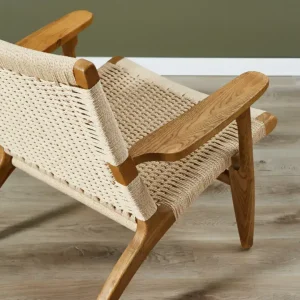 Sillón individual Tejido madera Escandinavo Hummer - SILVINA C 3