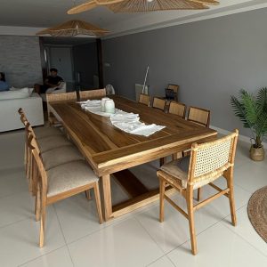 Silla comedor madera esterilla Nórdica Bangkok - SILVINA C 33