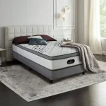 Colchón 1 plaza Simmons Resorte BeautySleep + Sommier base