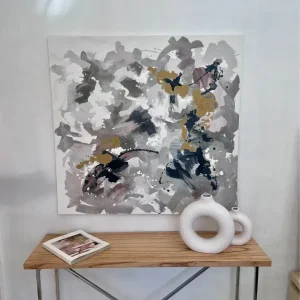 Cuadro Moderno abstracto - Obra Impronta 105x100cm - SILVINA C