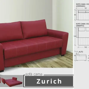 Medidas Sofá cama 2 plazas living Moderno Zurich - SILVINA C 3