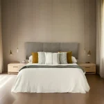 Respaldo Cama Flotante Capitoné Moderno Elisa