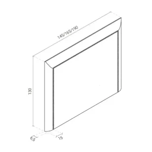 Respaldo Cama Moderno Tapizado Tachas Lucia - SILVINA C 5