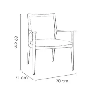 Sillón cabecera apoyabrazos madera Essen - SILVINA C 6