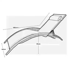 Reposera 5 Posiciones Aluminio curva White Murcia - SILVINA C 2