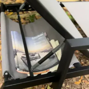 Reposera 5 posiciones apoyabrazos Hierro Black Nira - SILVINA C 1