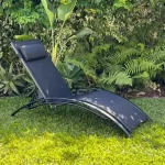 Reposera Aluminio 5 Posiciones curva Black Murcia