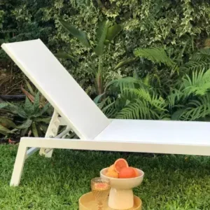 Reposera Aluminio 5 Posiciones pileta White Figo - SILVINA C 2