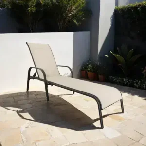 Reposera pileta 5 posiciones apoyabrazos Hierro Natural Hansel - SILVINA C