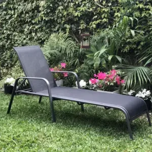 Reposera pileta 5 posiciones apoyabrazos Hierro Silver Hansel - SILVINA C