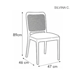 Silla comedor esterilla madera Lulú - SILVINA C 3