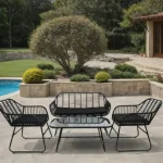 Set Juego Exterior Balcón Terraza Ratán Alma