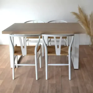 Mesa escritorio oficina Industrial Hierro blanca Block - SILVINA C 1