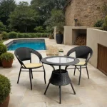 Juego Jardín Exterior Muebles Set Ratán Black Celta