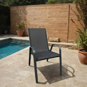 Silla Jardín exterior apilable hierro Saona - SILVINA C