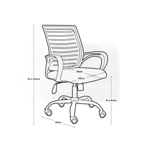 Silla escritorio oficina ergonomica regulable Max - SILVINA C 4