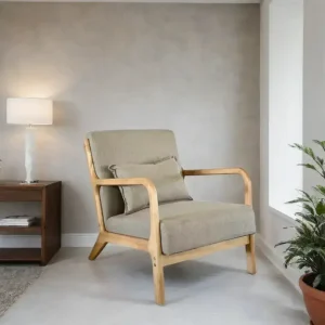 Sillón 1 cuerpo Living Nórdico madera Lee - SILVINA C