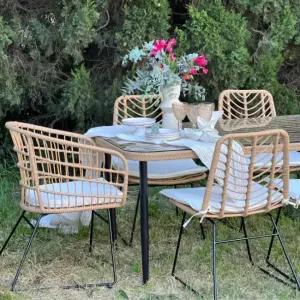 Sillón exterior jardín rattán acero Puka - SILVINA C 6 (1)