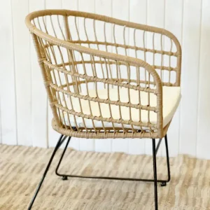 Sillón exterior jardín rattán acero Puka - SILVINA C 6