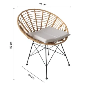 Sillón jardín terraza exterior Rattán Córdoba - SILVINA C 1
