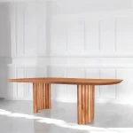 Mesa comedor ovalada madera varillada Versalles