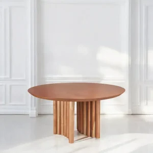 Mesa redonda comedor madera varillada Nova - SILVINA C 1