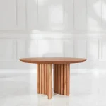 Mesa redonda comedor madera varillada Nova