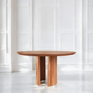 Mesa redonda comedor madera varillada Nova - SILVINA C 3