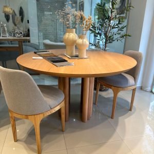 Mesa redonda comedor madera varillada Nova - SILVINA C 54