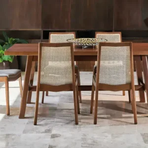 Silla Moderna comedor esterilla madera Amelia - SILVINA C 5