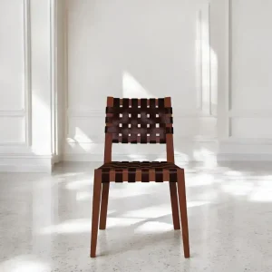 Silla comedor madera Rústica Cuero Santa - SILVINA C 2