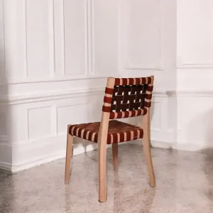 Silla comedor madera Rústica Cuero Santa - SILVINA C 4