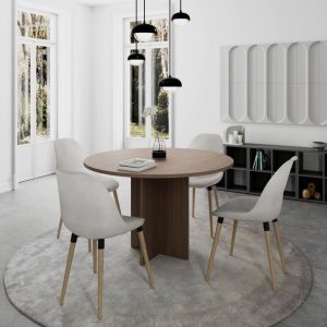 Mesa escritorio Moderno oficina redonda Zenit - SILVINA C 54